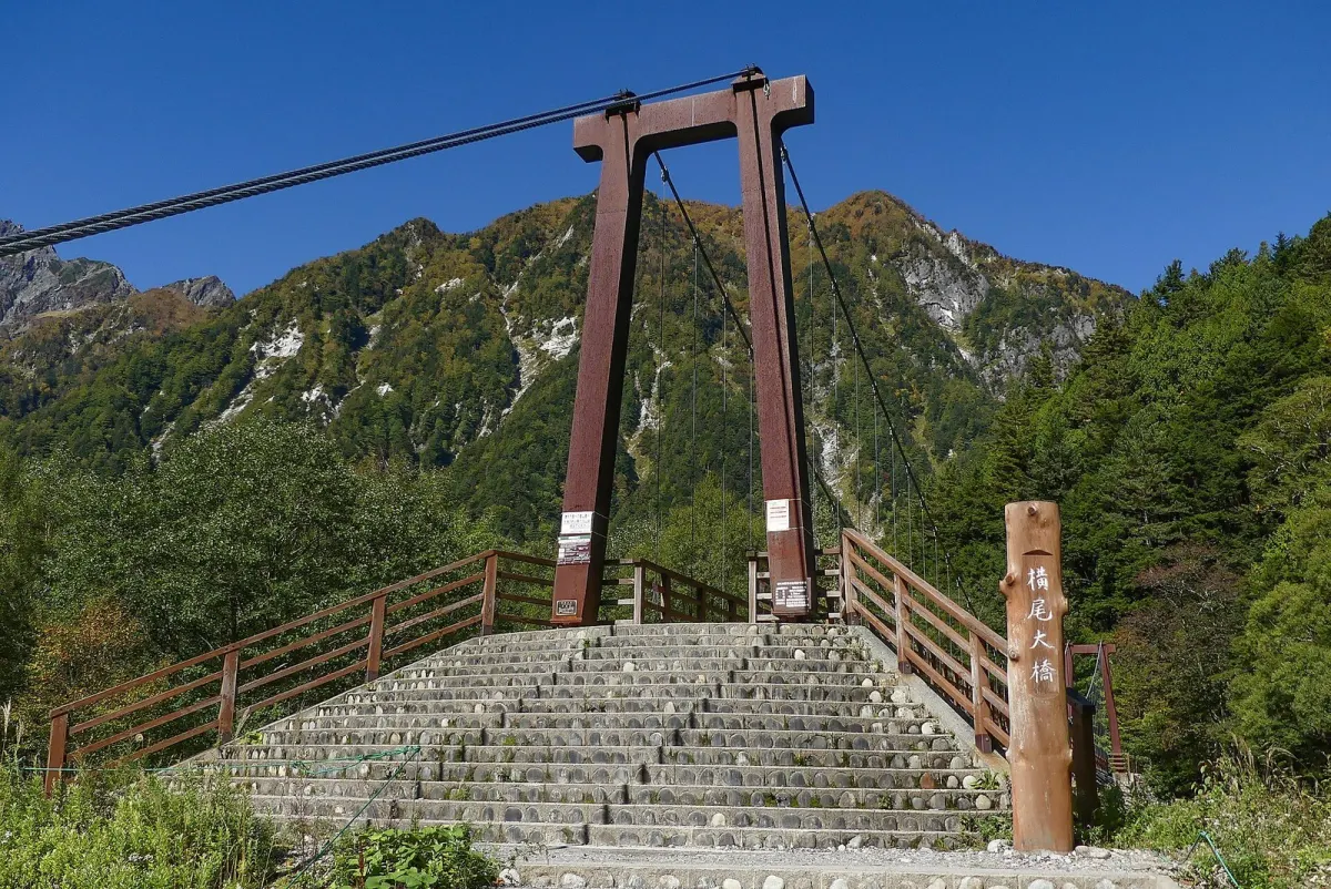 横尾大橋（河童橋から片道約9km）